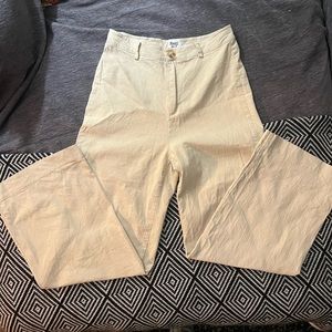 Princess Polly Wide Leg Crop Pants in Beige